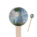 Promenade Woman by Claude Monet 4" Round Wooden Food Picks - Single Sided