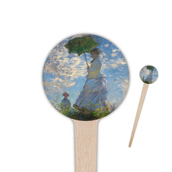 Promenade Woman by Claude Monet 4" Round Wooden Food Picks - Single Sided