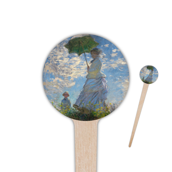 Custom Promenade Woman by Claude Monet 4" Round Wooden Food Picks - Single Sided