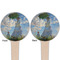 Promenade Woman by Claude Monet Wooden 4" Food Pick - Round - Double Sided - Front & Back