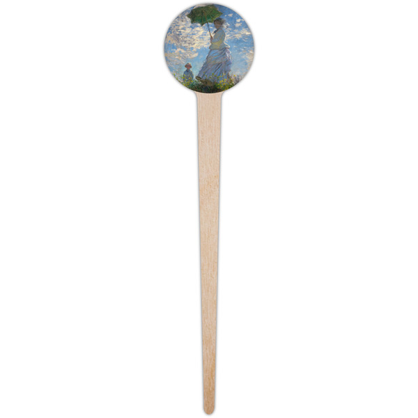 Promenade Woman by Claude Monet Wooden 4" Food Pick - Round - Single Pick