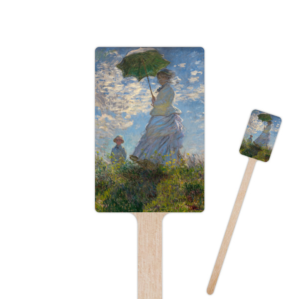 Custom Promenade Woman by Claude Monet 6.25" Rectangle Wooden Stir Sticks - Single Sided