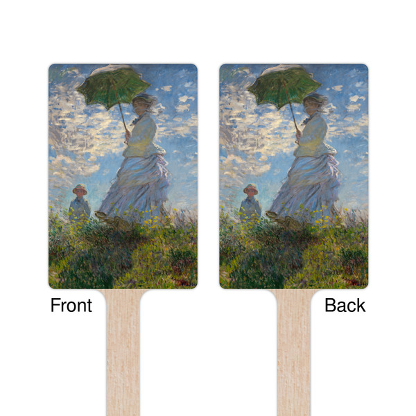 Promenade Woman by Claude Monet Wooden 6.25" Stir Stick - Rectangular - Double Sided - Front & Back