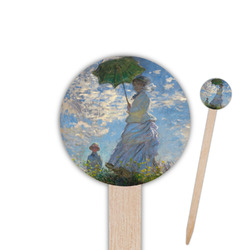 Promenade Woman by Claude Monet Round Wooden Food Picks