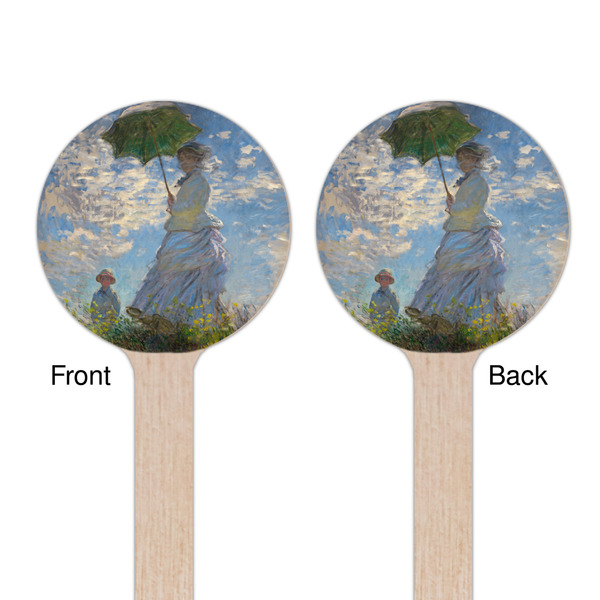 Promenade Woman by Claude Monet Wooden 7.5" Stir Stick - Round - Double Sided - Front & Back
