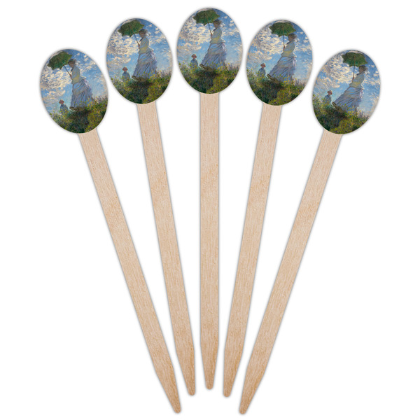 Promenade Woman by Claude Monet Wooden Food Pick - Oval - Fan View