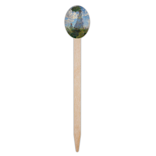 Promenade Woman by Claude Monet Wooden Food Pick - Oval - Single Pick