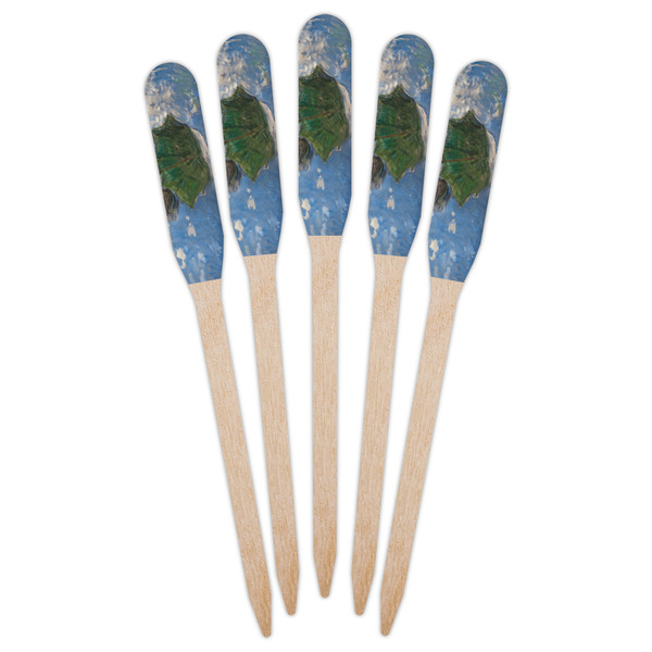 Promenade Woman by Claude Monet Wooden Food Pick - Paddle - Fan View