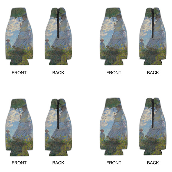 Promenade Woman by Claude Monet Zipper Bottle Cooler - Set of 4 - APPROVAL