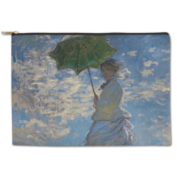 Custom Promenade Woman by Claude Monet Zipper Pouch - Large - 12.5"x8.5"