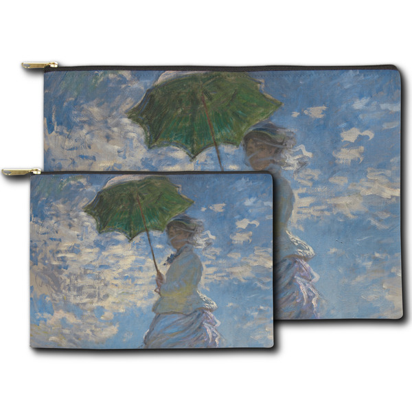 Promenade Woman by Claude Monet Zippered Pouches - Size Comparison