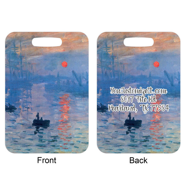 Impression Sunrise Aluminum Luggage Tag (Front + Back)