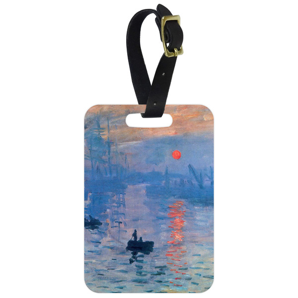 Custom Impression Sunrise by Claude Monet Metal Luggage Tag