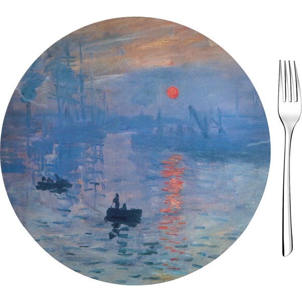 Custom Impression Sunrise by Claude Monet 8" Glass Appetizer / Dessert Plates - Single or Set