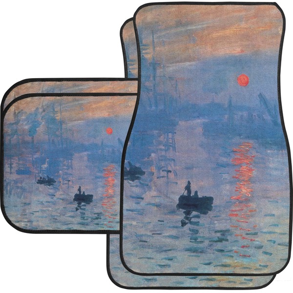 Custom Impression Sunrise Car Floor Mats Set - 2 Front & 2 Back