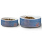 Impression Sunrise by Claude Monet Ceramic Dog Bowls - Size Comparison