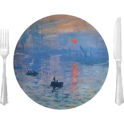 Impression Sunrise by Claude Monet 10" Glass Lunch / Dinner Plates - Single or Set