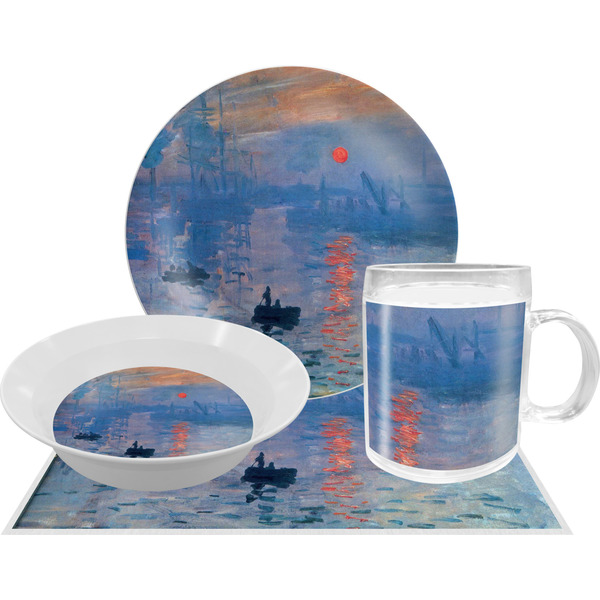 Custom Impression Sunrise by Claude Monet Dinner Set - Single 4 Pc Setting