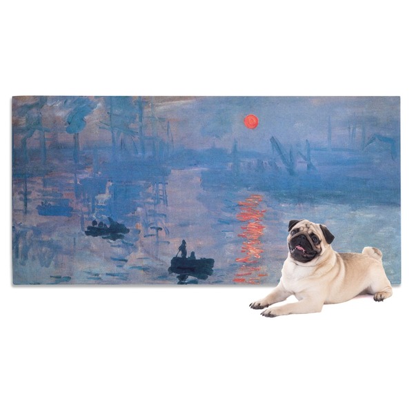 Custom Impression Sunrise by Claude Monet Dog Towel