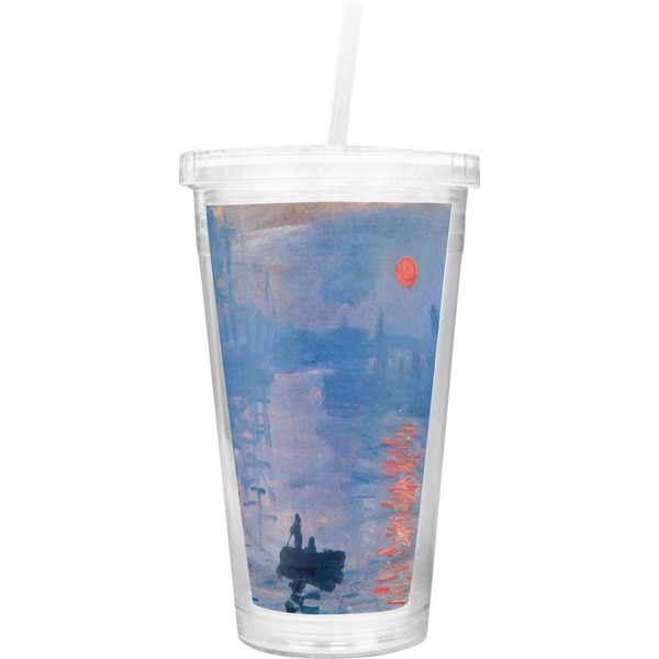 Custom Impression Sunrise Double Wall Tumbler with Straw