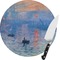 Impression Sunrise Round Glass Cutting Board