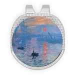 Impression Sunrise by Claude Monet Golf Ball Marker - Hat Clip - Silver