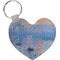 Impression Sunrise by Claude Monet Heart Plastic Keychain