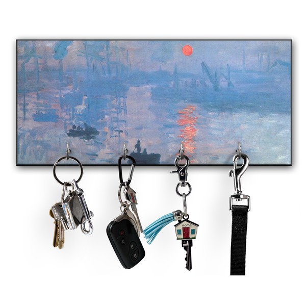 Custom Impression Sunrise by Claude Monet Key Hanger w/ 4 Hooks