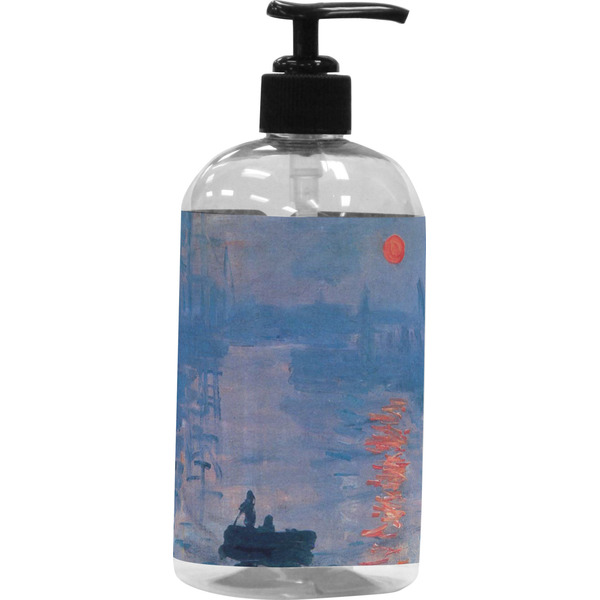 Custom Impression Sunrise by Claude Monet Plastic Soap / Lotion Dispenser (16 oz - Large - Black)