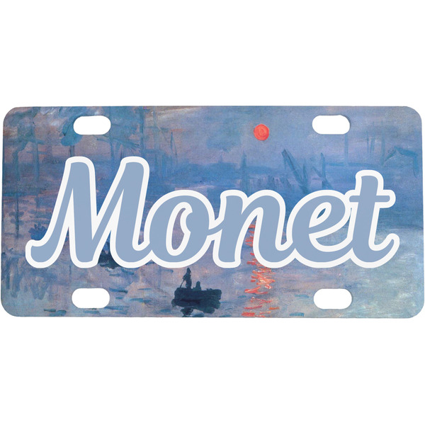 Custom Impression Sunrise by Claude Monet Mini / Bicycle License Plate (4 Holes)