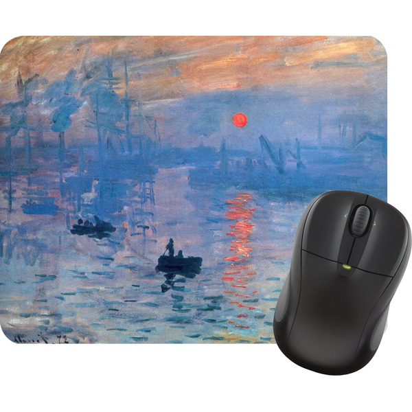 Custom Impression Sunrise by Claude Monet Rectangular Mouse Pad
