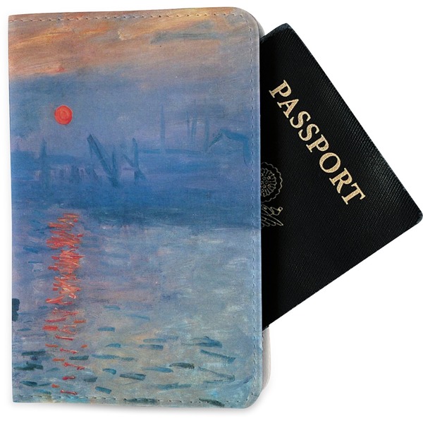 Custom Impression Sunrise by Claude Monet Passport Holder - Fabric