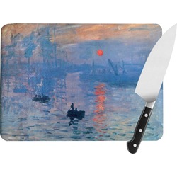 Impression Sunrise by Claude Monet Rectangular Glass Cutting Board - Large - 15.25"x11.25"