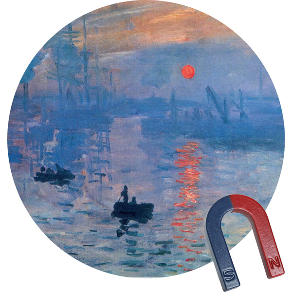 Custom Impression Sunrise by Claude Monet Round Fridge Magnet