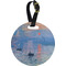 Impression Sunrise by Claude Monet Plastic Luggage Tag - Round