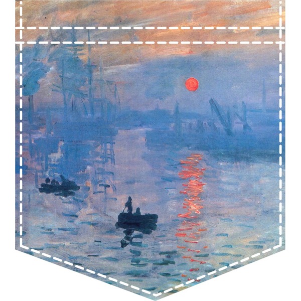 Custom Impression Sunrise Iron On Faux Pocket