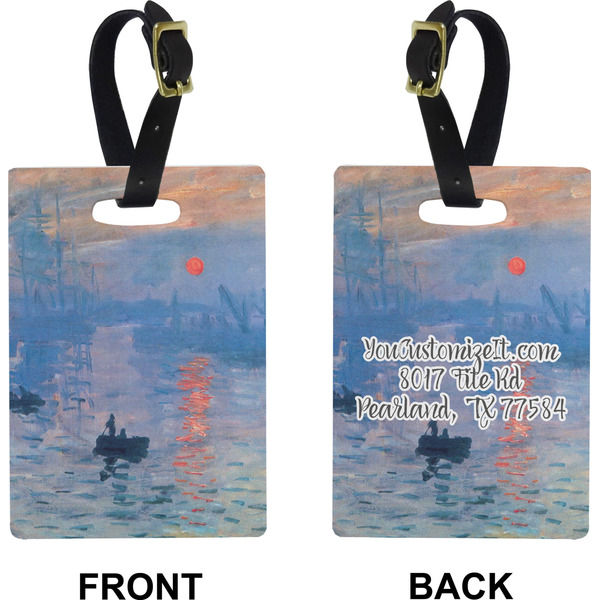 Impression Sunrise Rectangle Luggage Tag (Front + Back)