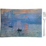 Impression Sunrise by Claude Monet Rectangular Glass Appetizer / Dessert Plate - Single or Set