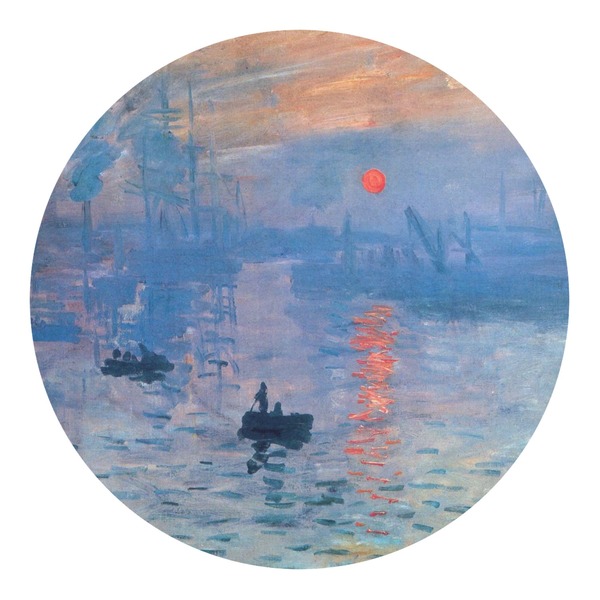Custom Impression Sunrise by Claude Monet Round Decal