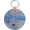 Impression Sunrise by Claude Monet Round Plastic Keychain