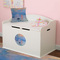 Impression Sunrise Round Wall Decal on Toy Chest