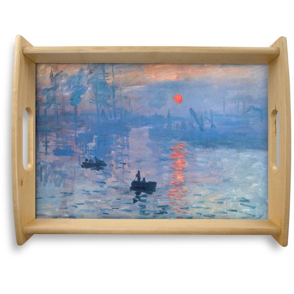 Custom Impression Sunrise Natural Wooden Tray - Large