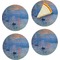 Impression Sunrise Set of 4 Glass Appetizer / Dessert Plate 8"