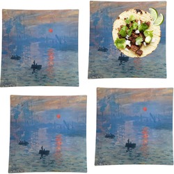 Impression Sunrise Set of 4 Glass Square Lunch / Dinner Plate 9.5"