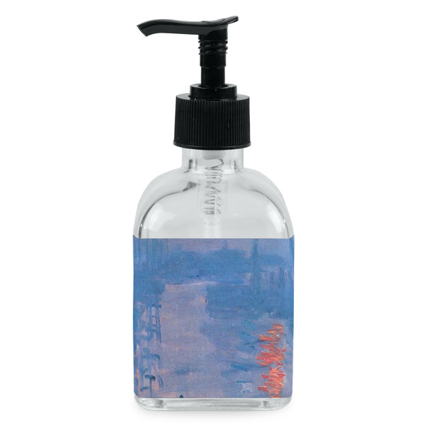 Custom Impression Sunrise by Claude Monet Glass Soap & Lotion Bottle - Single Bottle