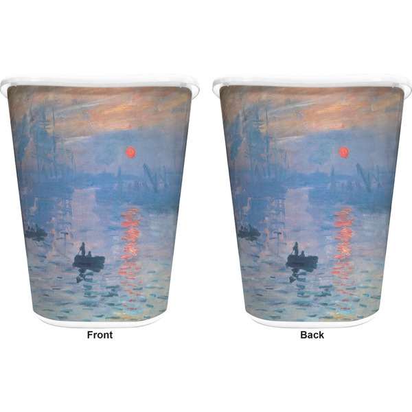 Impression Sunrise Trash Can White - Front and Back - Apvl