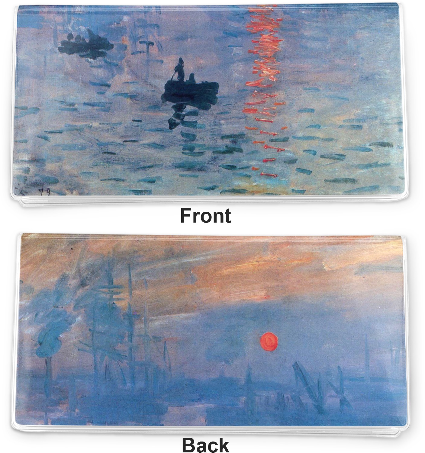 Custom Impression Sunrise by Claude Monet Vinyl Checkbook Cover ...
