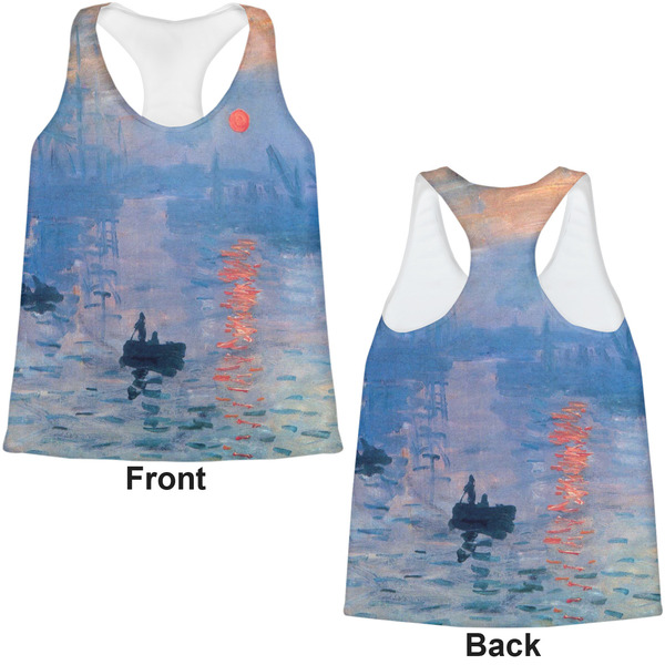 Impression Sunrise Womens Racerback Tank Tops - Medium - Front and Back