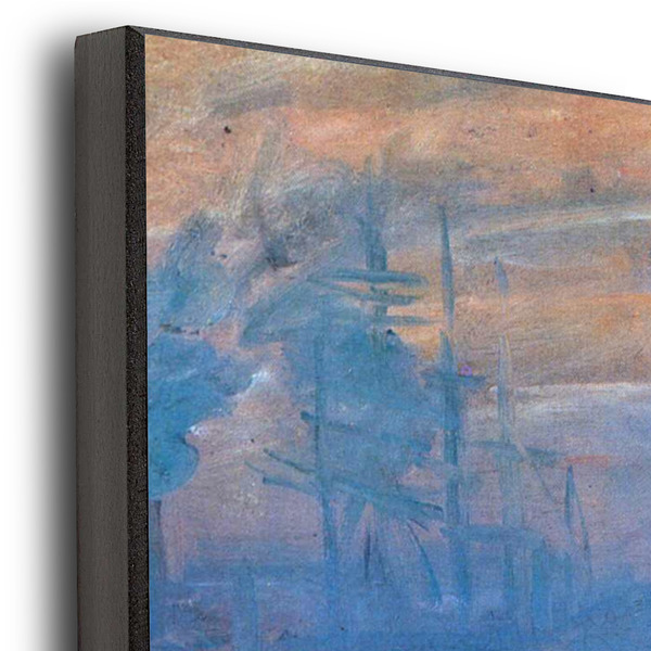 Impression Sunrise by Claude Monet 11x14 Wood Print - Closeup