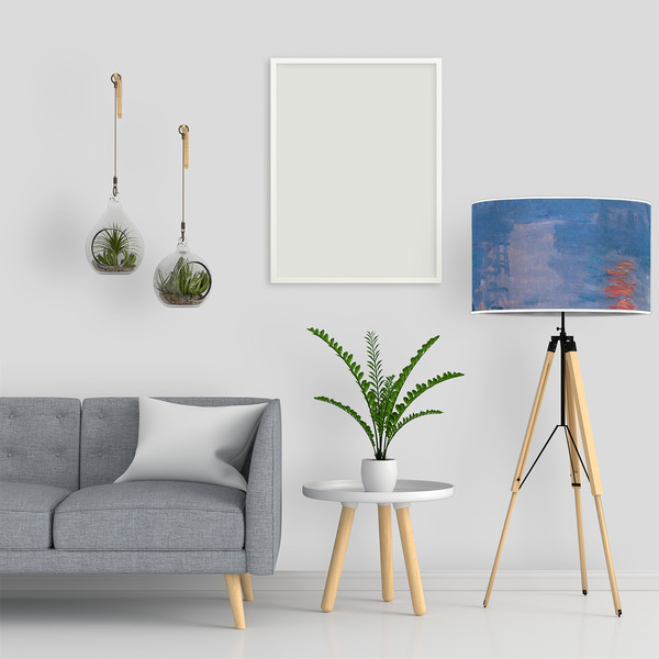 Impression Sunrise by Claude Monet 12" Drum Lampshade - LIFESTYLE